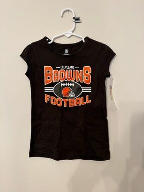 NFL Cleveland Browns Brown Tee with Orange and White Graphics